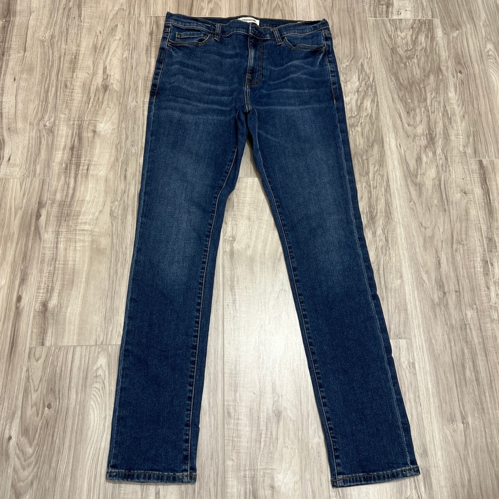 Goodthreads Men's Skinny Fit Jeans W34 L33 Blue Stretch Denim Dark Wash